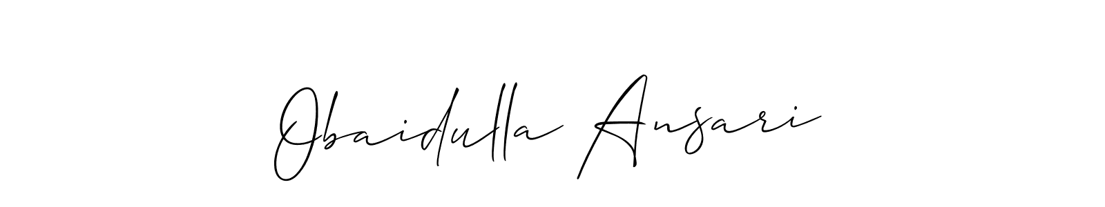 Obaidulla Ansari stylish signature style. Best Handwritten Sign (Allison_Script) for my name. Handwritten Signature Collection Ideas for my name Obaidulla Ansari. Obaidulla Ansari signature style 2 images and pictures png